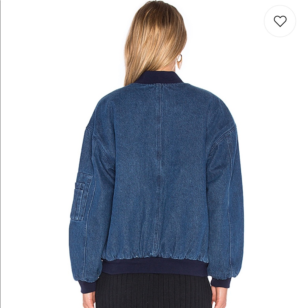 J.O.A. Denim Sherpa Bomber Jacket - Picture 3 of 8